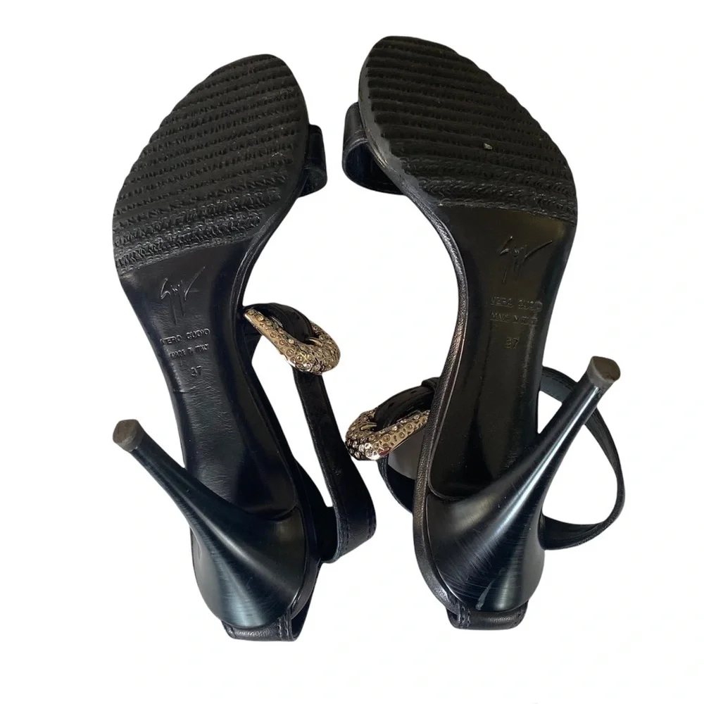 Guiseppe Zanotti black slingback heel 37 US 7
